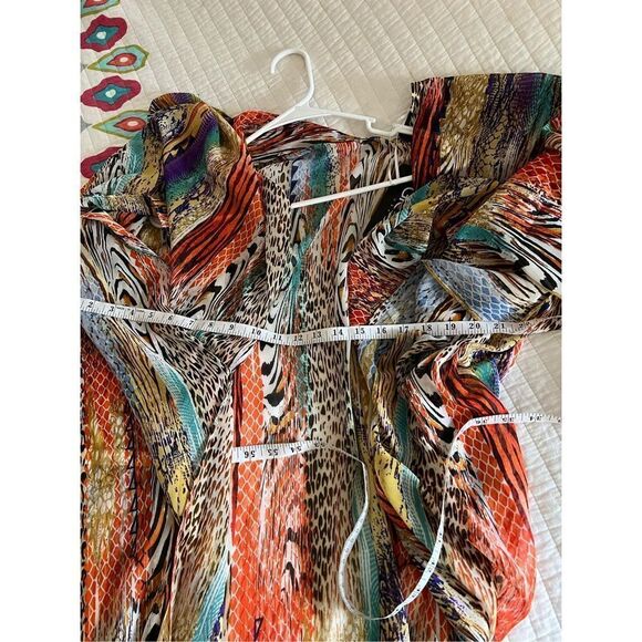 New GlGIO Kimono rainbow leopard print striped pattern with bat sleeves - Picture 8 of 14